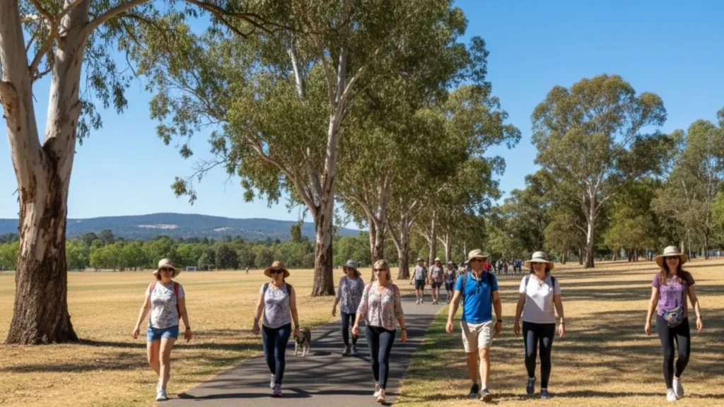 Canberra residents enjoying outdoor lifestyle with sun exposure awareness
