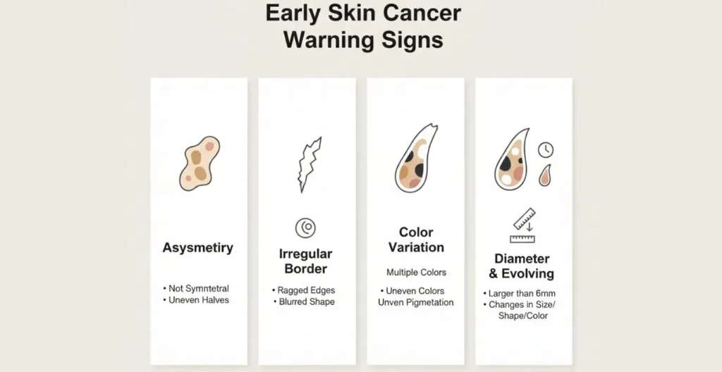 Early skin cancer warning signs that people often ignore